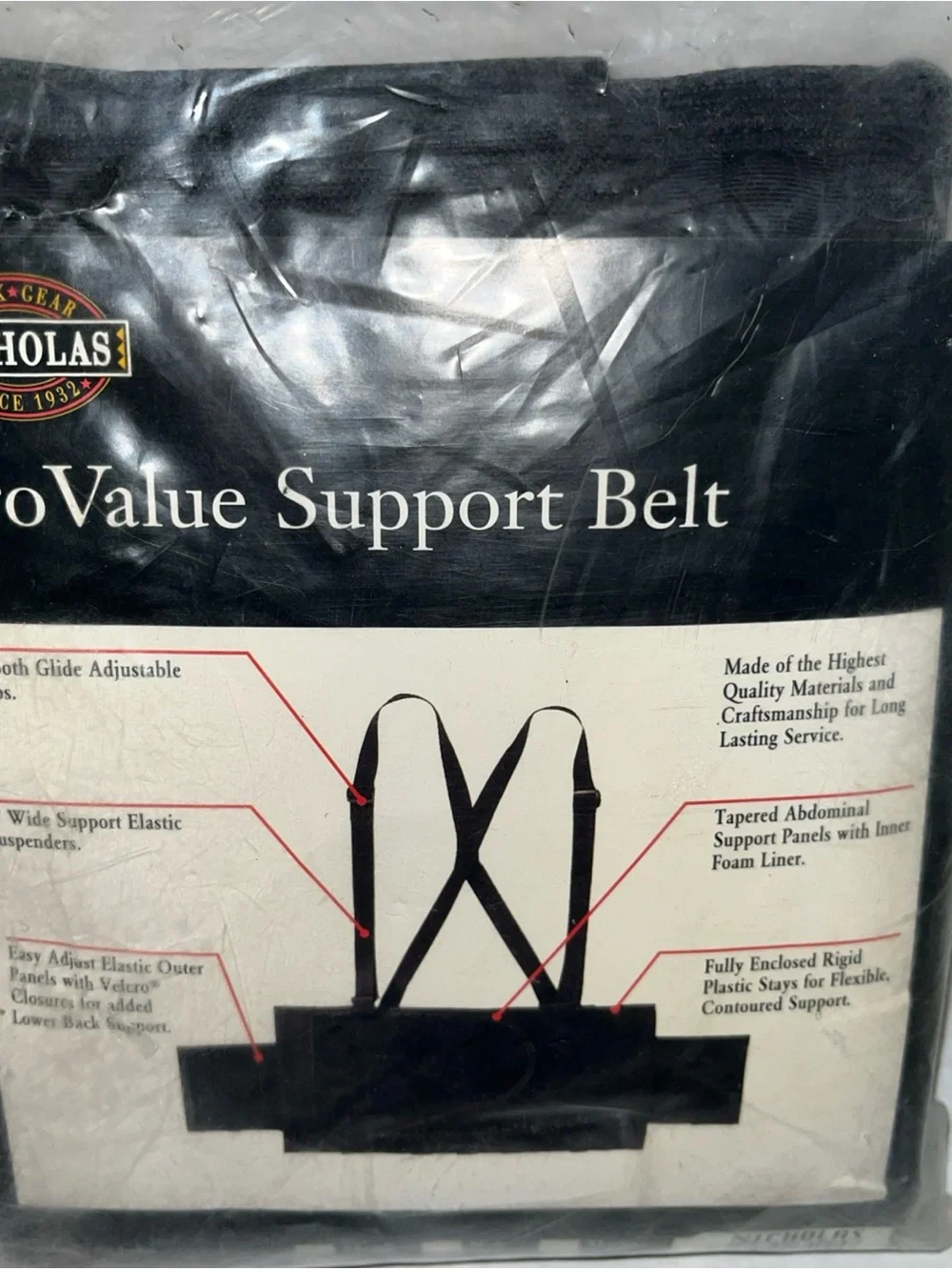 NICHOLAS Red ProValue Support Belt